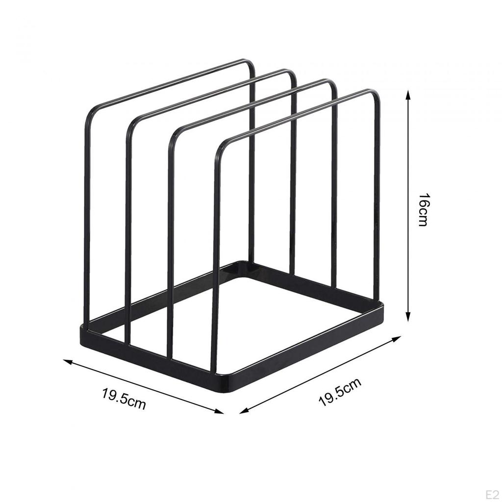 Chopping Board Rack Serving Tray Plate Organizer for Dining Room Home Pantry Black