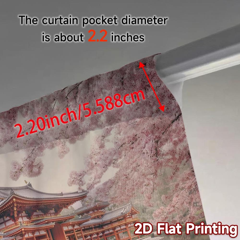 2pcs, 2D FLAT PRINTING Curtains (Without Rod) CherryTemple Popular Creative Curtains Fabric Curtains Thermal Insulation, and