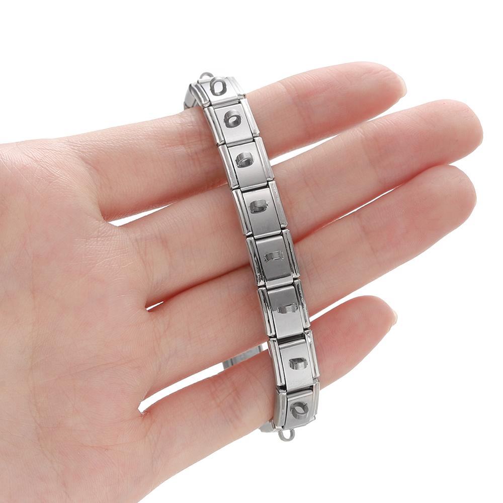 1pz Maglie Charm Italiane con Anelli Gancio Adatte per Braccialetti in Acciaio Inossidabile da 9mm per Fai da Te Accessori per la Creazione di Braccialetti