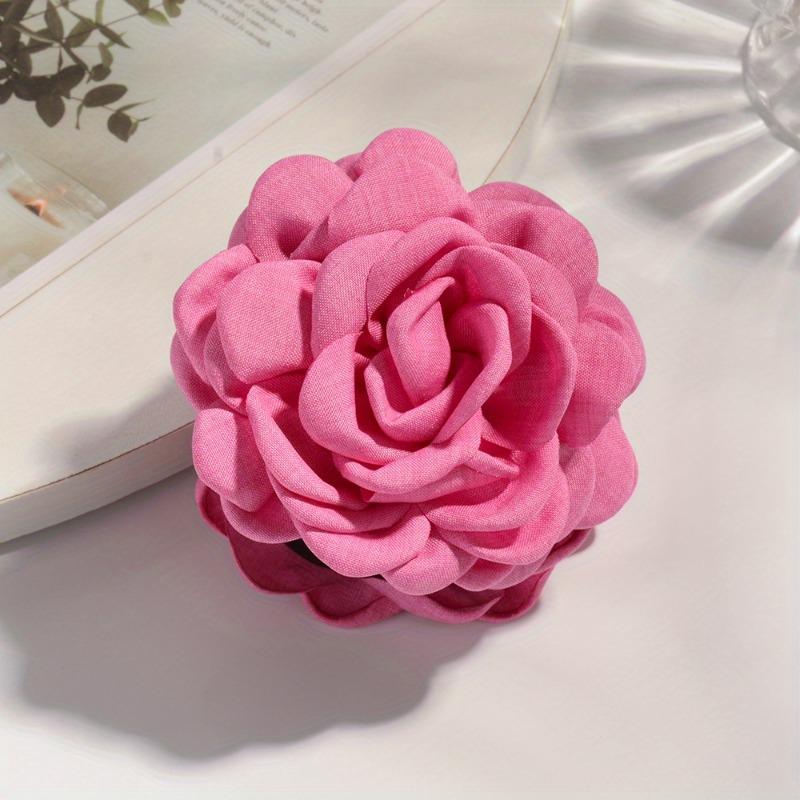 1Pcs Princess Style Multi Color Rose Hair Clip Elegant Temperament Fabric Shark Clip Flower Clip Hair Accessory Sweet Hair Clip