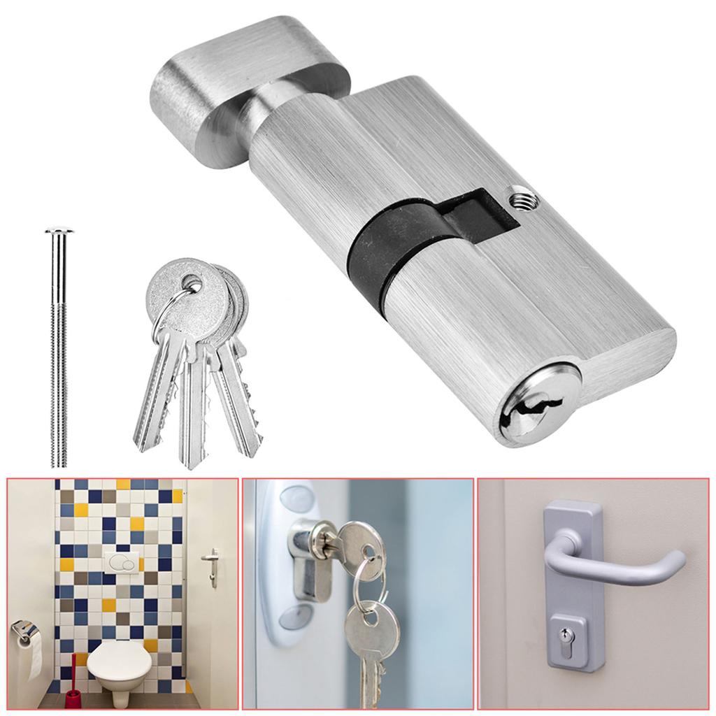 65mm Copper Single Open Lock Cylinder Wooden Bedroom Door Lock Cylinder with Keys