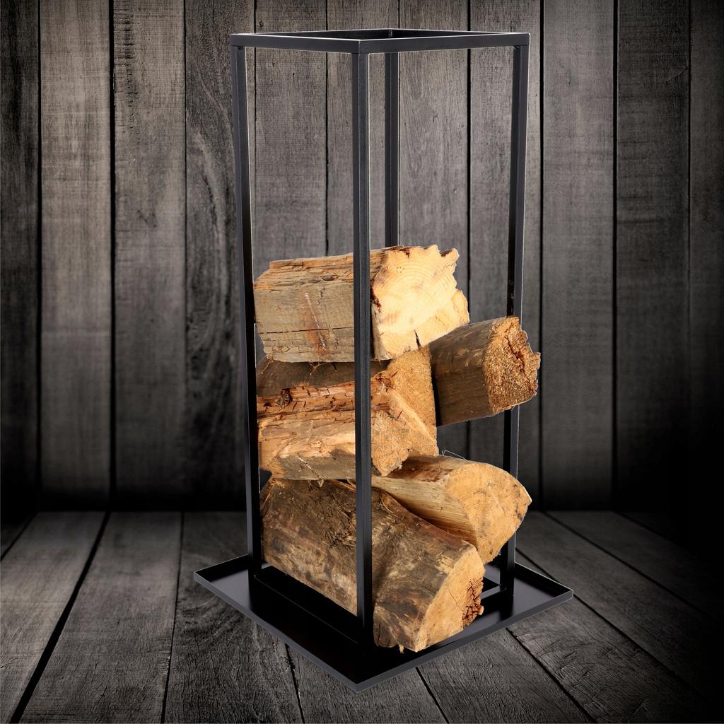 KADAX Firewood Rack Fuel Wood Metal Basket for Fireplace 80 Cm