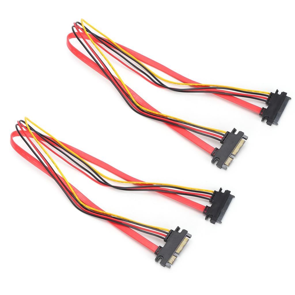 10pcs Sata Cable 7+15Pin Male to Female 22 Pin Data Power Extension Cable for External Hard Disk Data Transmission