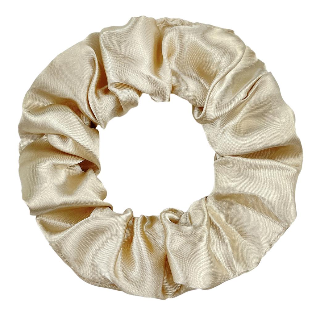 Seidensatin Scrunchies Damen Einfarbig Haargummi Elegant Pferdeschwanzhalter Gummiband Elastisches Haarband Haaraccessoires