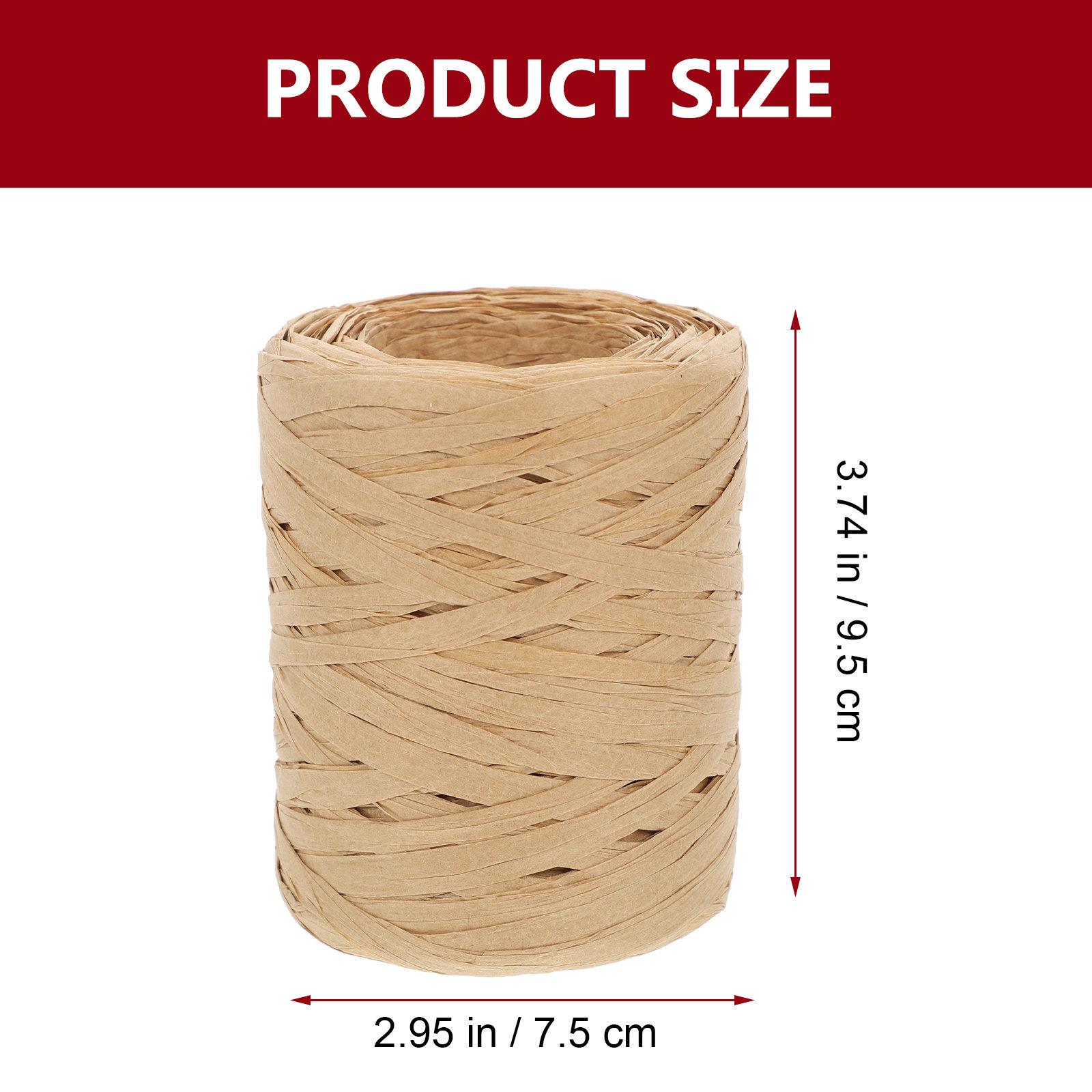 

Raffia Paper Rope Natural Color Smooth Decorative Rope DIY Gift Packing Twine String Craft Party Wrapping Ribbon бежевый