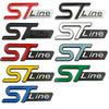 CSVJ8 3D Metal ST Line Head Front Grille Car Trunk Emblem Badge Chrome Sticker For Ford Focus x 2 3 Kuga Fiesta  Mondeo Auto Styling
