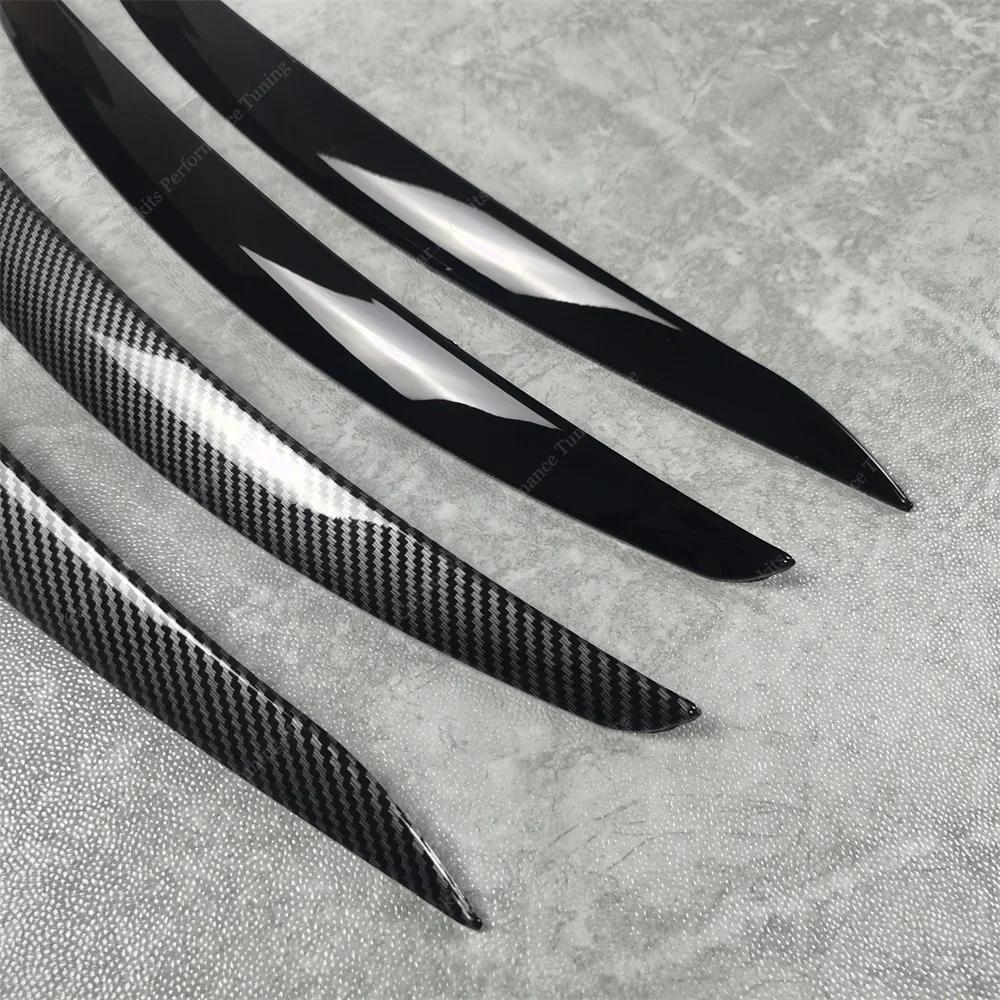 For BMW E92 E93 2Pcs ABS Gloss Headlight Evil Eyebrows Eyelids 3 Series 325i 330i 330d 335i 335d Pre-LCI 3D Stickers Tuning