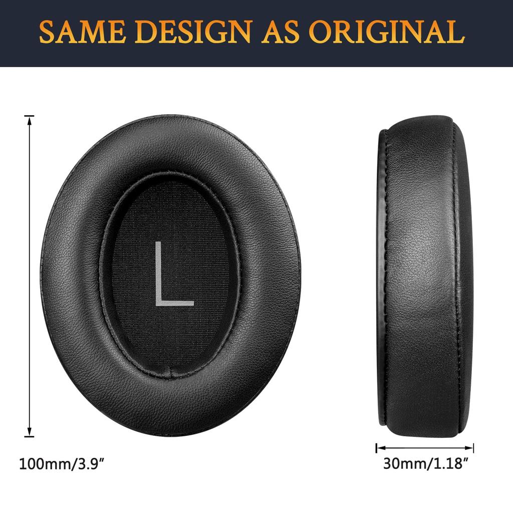 SOULWIT Lambskin Ear Pads For Sennheiser Momentum 3 M3AEBTX Headset Replacement Pads Noise Isolation Ear Cushions Thick Headphone Earmuffs Bright