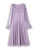 Plus Size Women's Elegant Suede Bell Sleeve Dress - Winter 2025 Collection