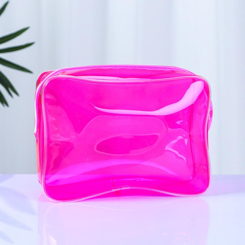 PVC Clear Travel Storage Bag Waterproof Durable Toiletry Makeup Organizer for College Dorm Bathroom Vacation