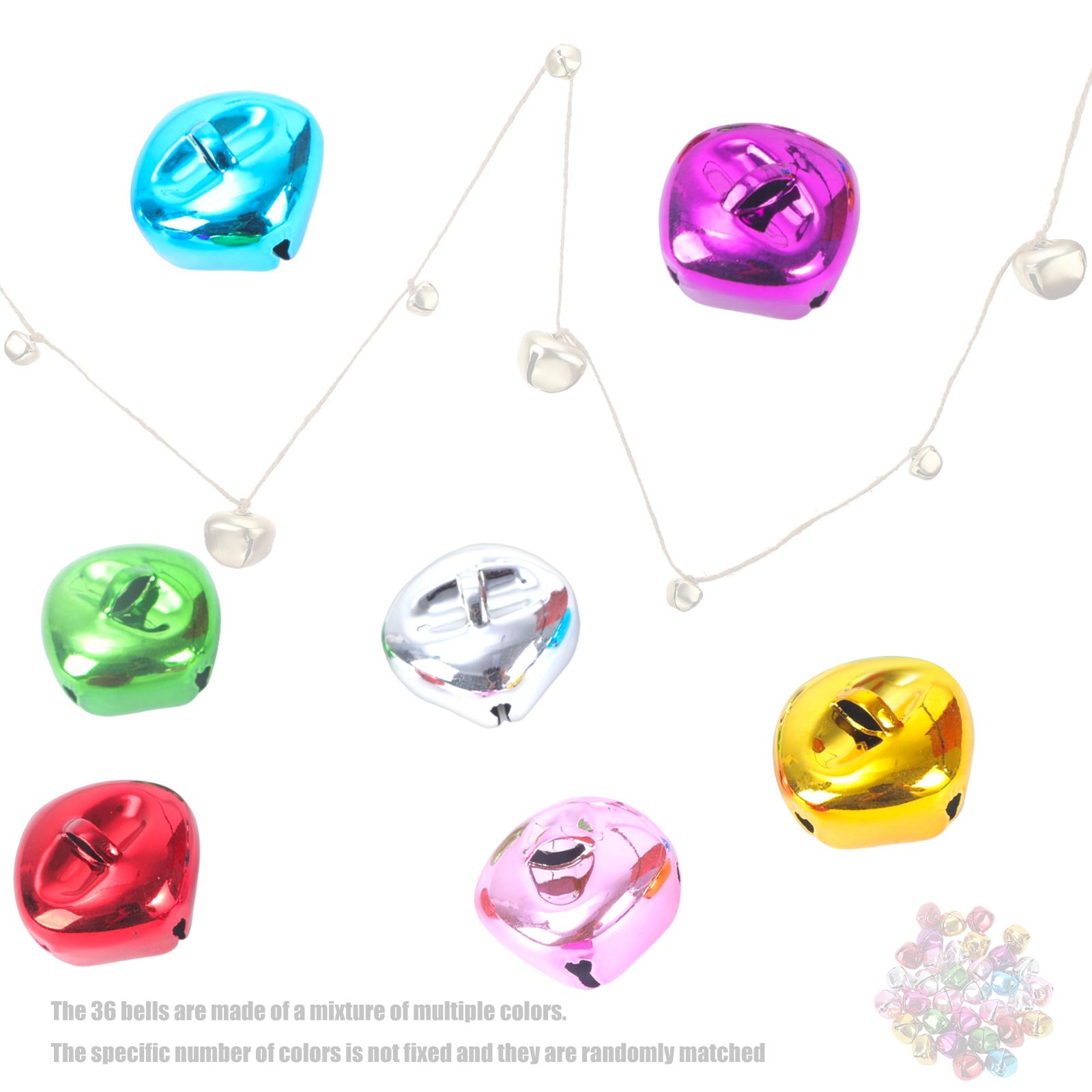 

36Pcs Eco Friendly Colorful Cross Bells For Christmas Tree Decorations DIY Crafts With Durable Vacuum Plating Finish