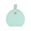 Portable Semi-Circular Small Travel Jewelry Case for Women Compact Top Handle Ring Necklace Earring Organizer Box