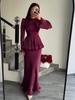 Elegant 2025 Retro Long Sleeve Spring Dress