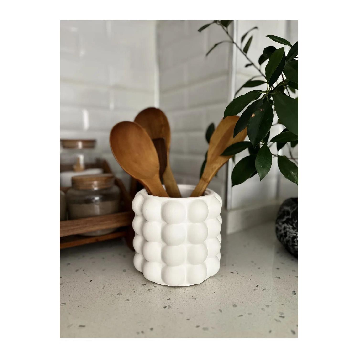 

Органайзер для столових приладів Bubble Countertop, білий brick червоний колір