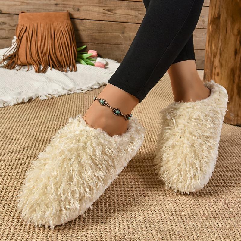 Fashion Women Flats Fluffy Soft Slippers 2025 Autumn Soft Mules Shoes Fad Comfort Slingback Sandals New Trends Casual Zapatillas Mujer