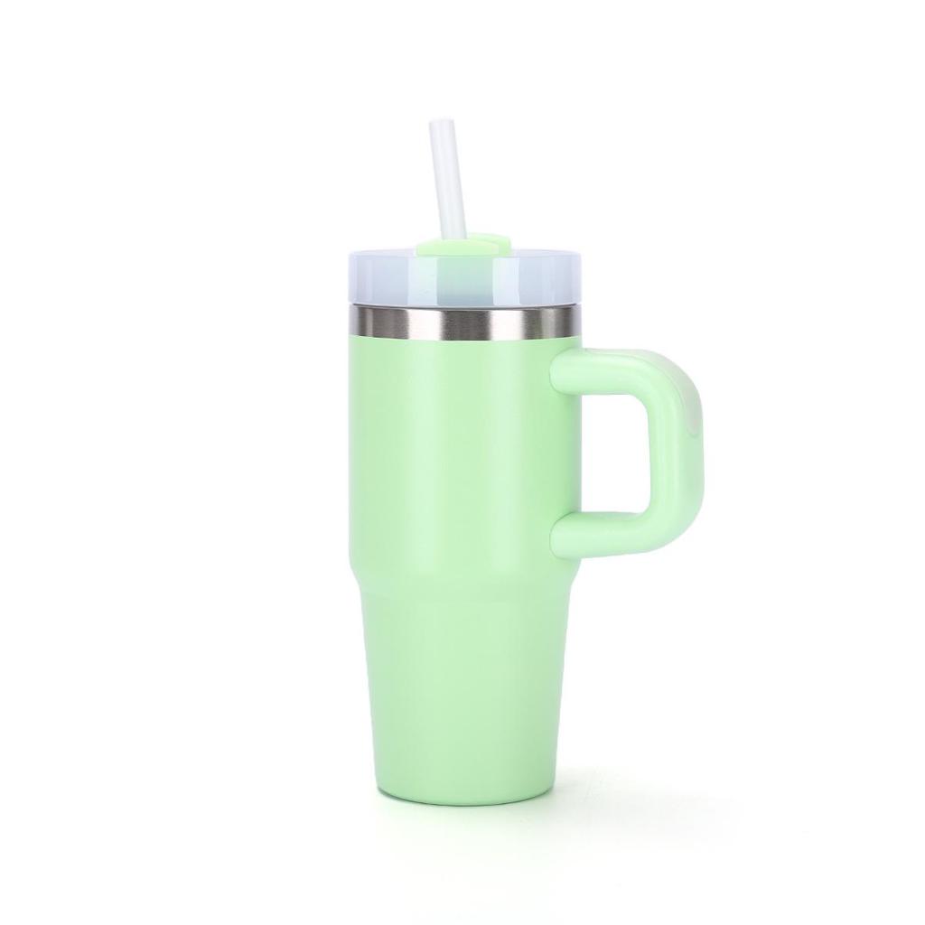 14oz Insulated Stainless Steel Tumbler with Handle for Outdoor Sports and Vehicles