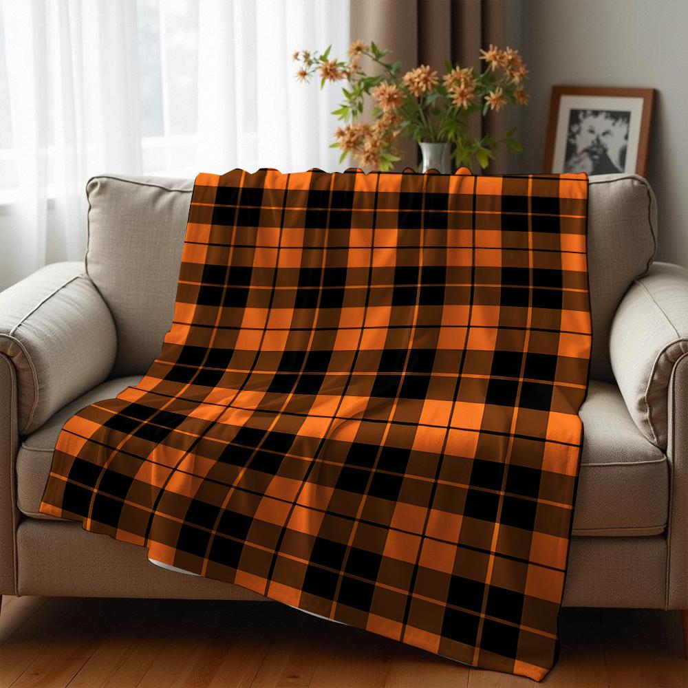 Orange Blue Sakura Cartoon Anime Print Flannel Blanket Soft Warm Throw for Kids Bedroom Sofa Christmas Office Car