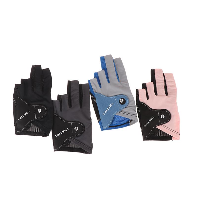 One-Piece Professional Billiards Gloves With Three-Finger Left-Hand Men'S Ice Silk Breathable Professional Billiards Gloves