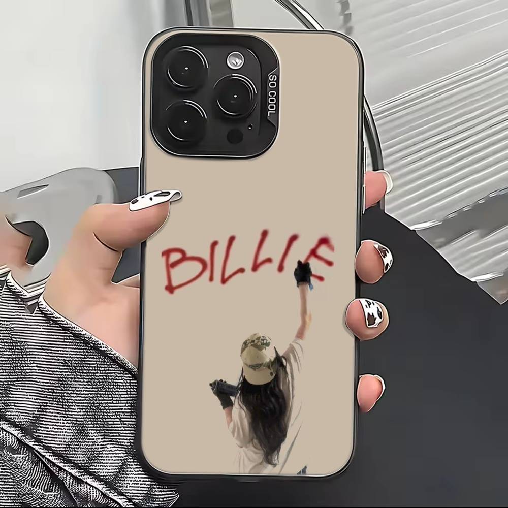 Musician Billie E-Eilish Phone Case For iPhone 17,16,15,14,13,12,11 Plus,Pro Max,XS,Colorful Silver Phone Case Funda Cover