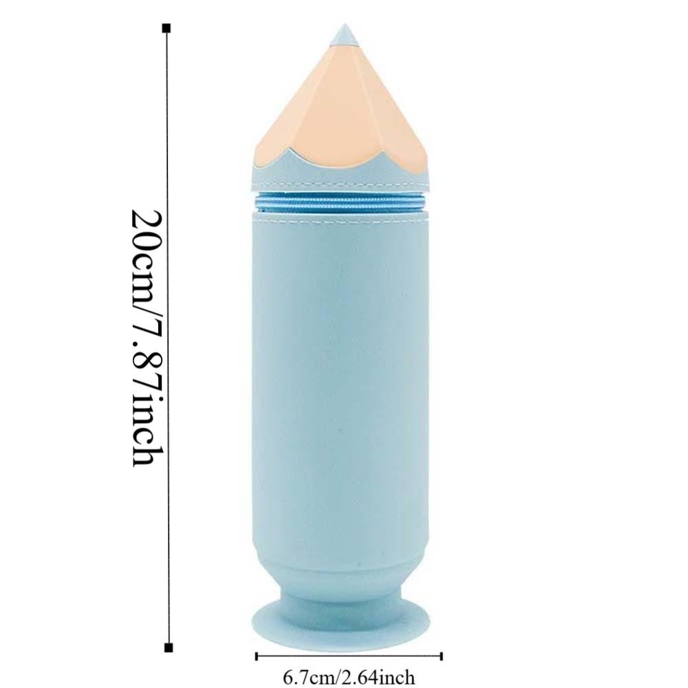 Large Capacity Pencil Shape Pen Holder Waterproof Pen Storage Bucket Makeup Brush Holder  Ruler