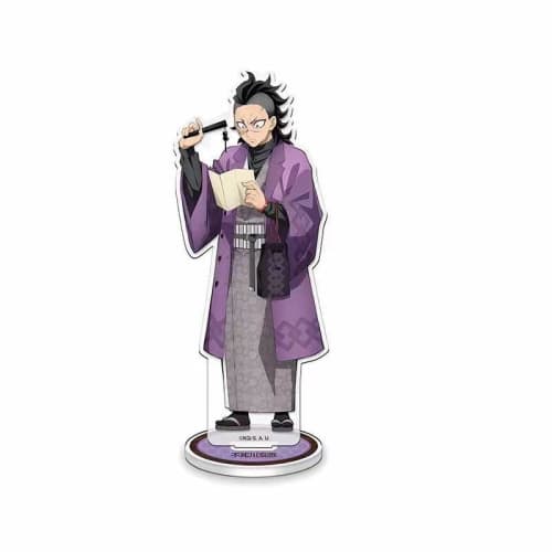 Set of 5 Acrylic Stands featuring Nezuko Kamado, Muichiro Tokito, Genya Shinazugawa, and Kanroji. Full-body acrylic stands with base, double-sided tra