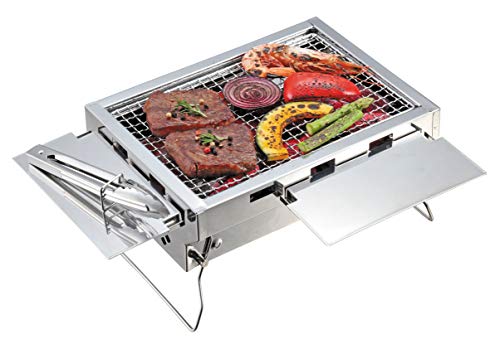 Captain Stag UG-62 Stainless Steel Solo Grill Compact Barbecue Stove