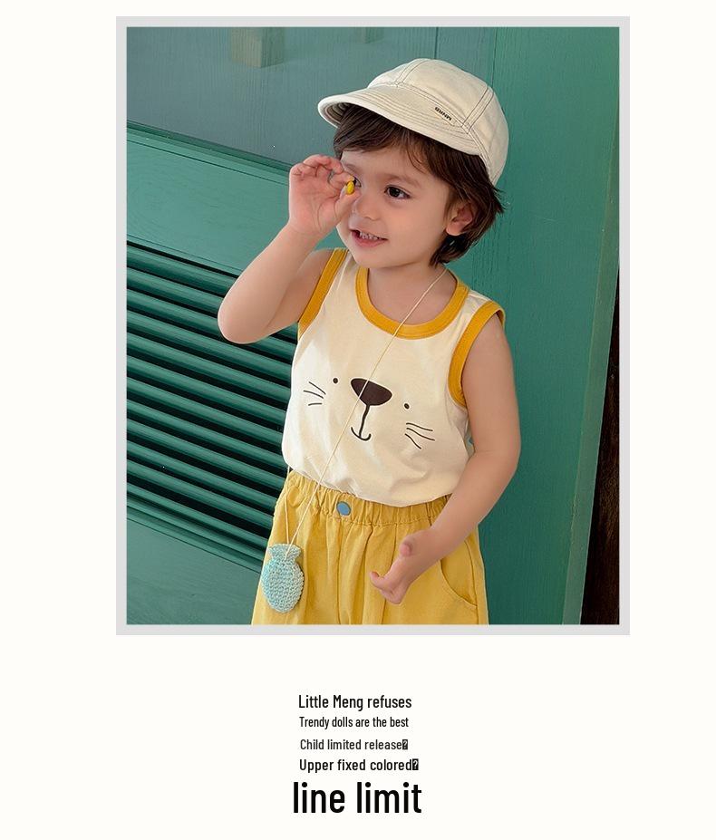 Heyhoney26 Summer Baby Vest Set - Large/Small, Cute Two-Piece for Boys and Girls