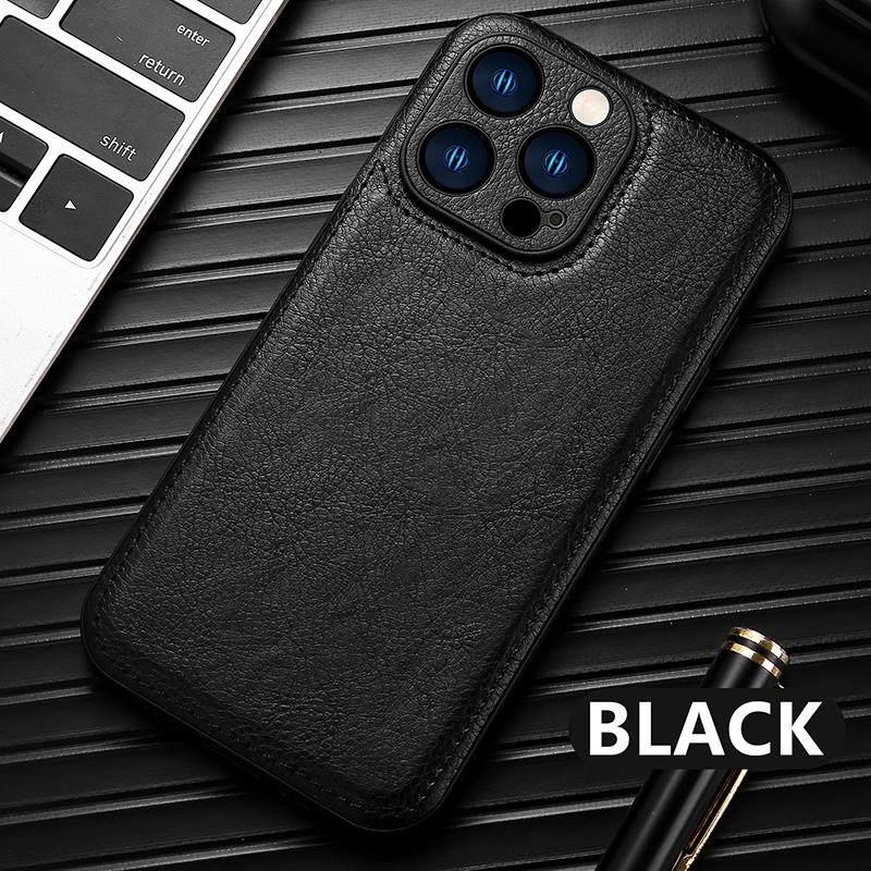 Luxury Solid Color Leather Bumper Soft Phone Case For iPhone 16 Pro Max 14 11 12 13 15 Pro Max Camera Lens Protection Back Cover