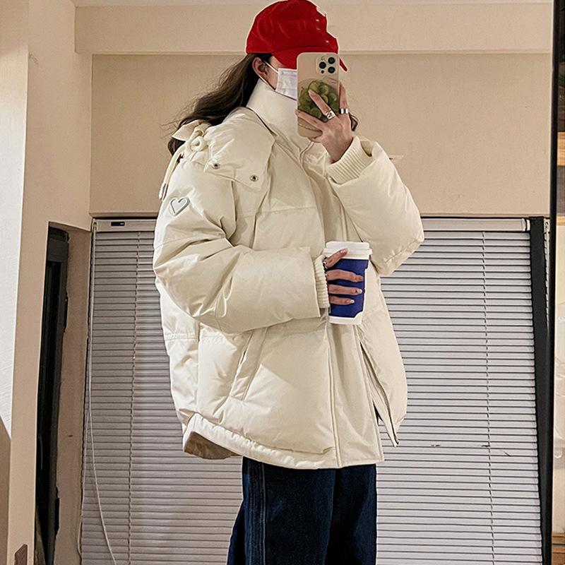 Grey Loose Puffer Jacket Women Jaqueta Femina Inverno Promoo Hooded Thick Warm Parkas Female Winter Coat Abrigo Mujer