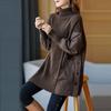 Suéter de Señora Otoño Primavera Casual Manga Larga Cuello Alto Tejido Suéteres Tops Coreano Suelto Suéteres Jerseys de Mujer