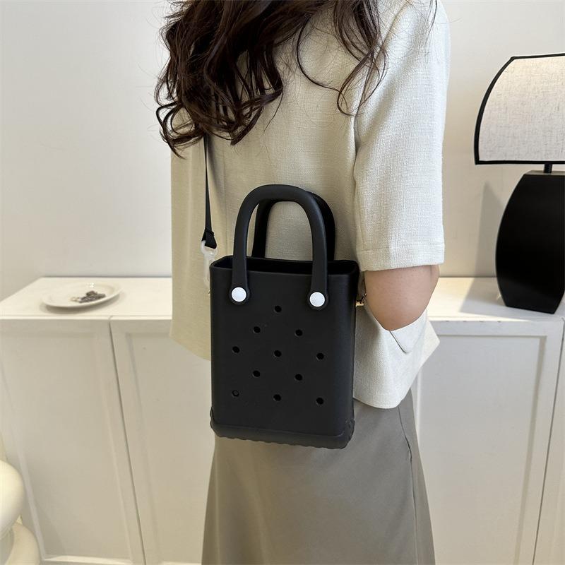 New Cartoon Versatile Accessories Bag Beach Bag New Fashion Niche One Shoulder Crossbody Hand Carry Hole Bag