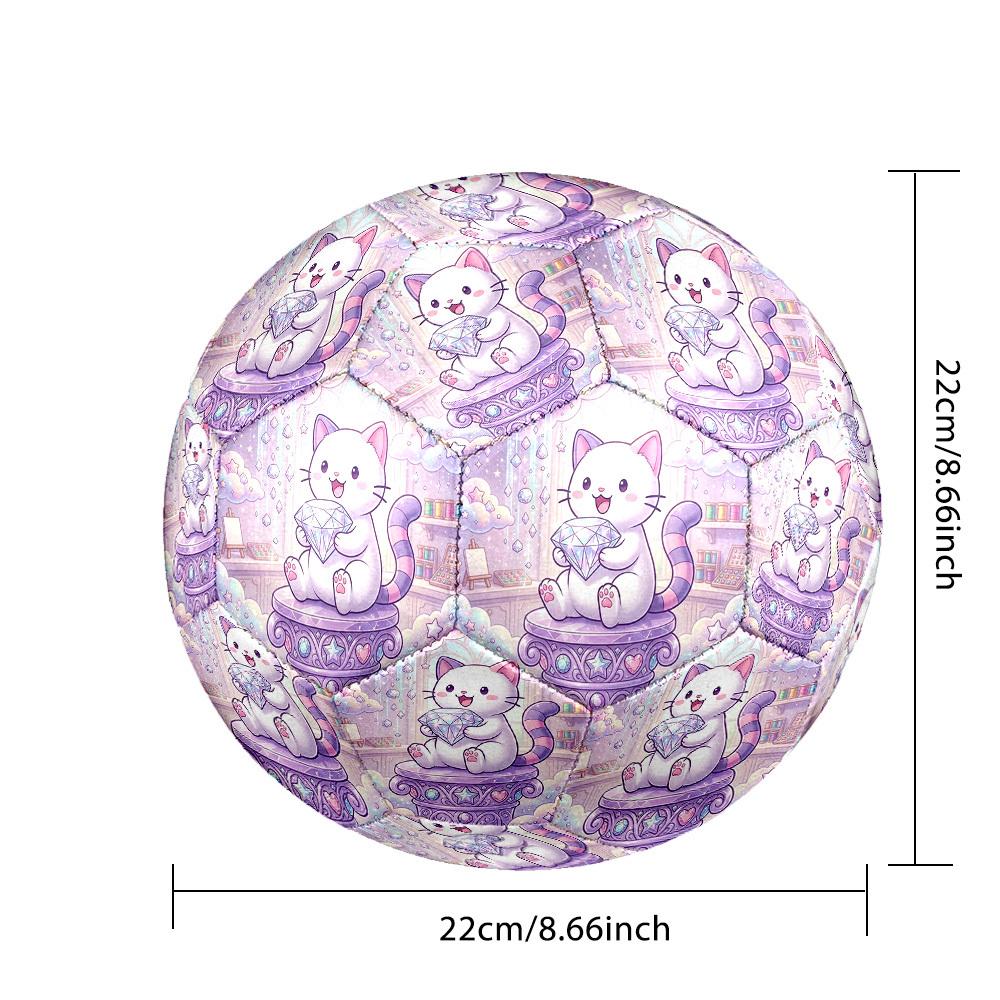 1pc Magical Cat Kingdom Size 5 Soccer Ball Professional Lightweight Durable Match Training Football Indoor &Outdoor Sports BallTraining Ball Y84