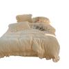 OEING Milk Velvet Ruffle Princess Bow Bedding Set