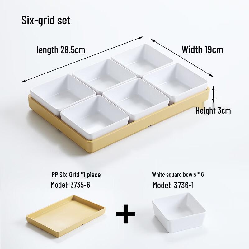 ZISIZ 6-Compartment Snack Serving Platter