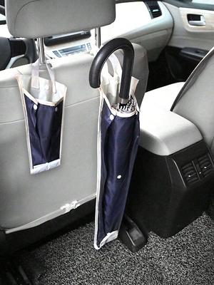 Universal Car Seat Back Umbrella Holder, Waterproof Nylon Bag, Hanging Design, Holds 3 Umbrellas, Foldable, Easy Install, Conven