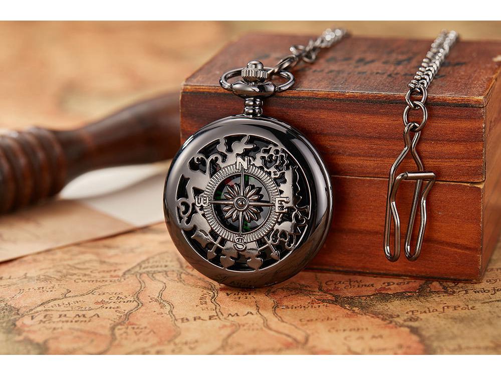 2021 Compass Pocket Watch with Flip Cover for Outdoor Exploration and Mountaineering