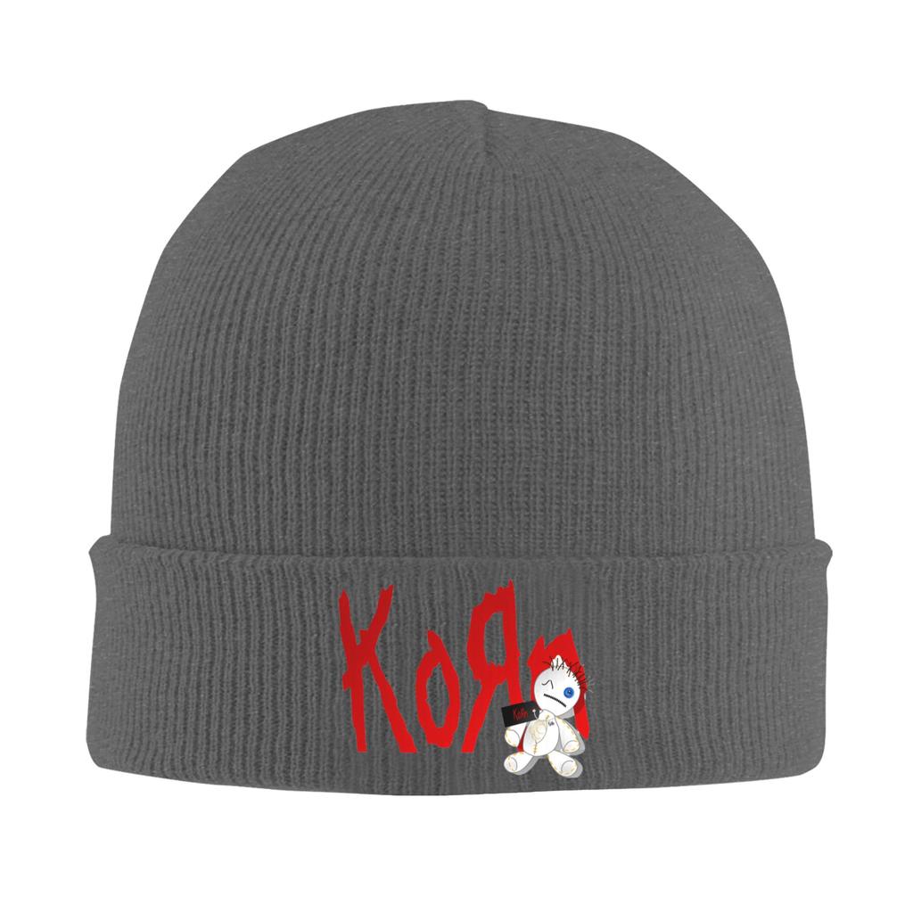 Korn Band Doll Logo Knitted Caps Women'S Men'S Beanie Winter Hats Acrylic Crochet Cap