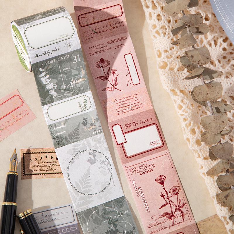 Day's Memory Series: Retro Collage Die-cut Tape for Journaling (6 Types)