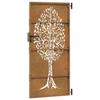 Garden Gate 85 X 175 Cm Corten Steel Tree Design