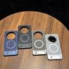 Suitable for Huawei Mate70Pro Metallic Paint Hollow Honeycomb Heat Dissipation Magnetic Pura70 Invisible Bracket Mobile Phone Case
