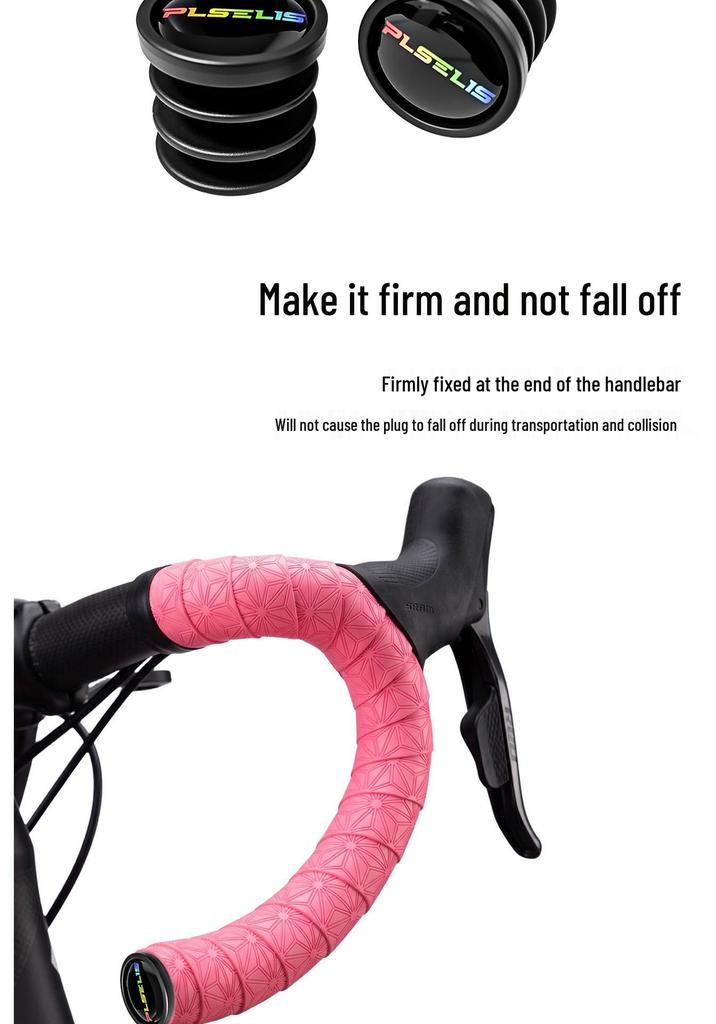 Pusley Chrysanthemum Leather-Texture Handlebar Tape: Solid Color, Comfortable, Wear-Resistant, Non-Slip, Shock-Absorbing, Sweat-Wicking, Ultra-Light.