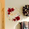 Rose Pattern Bathroom Door Sticker - Decorative Toilet Wall Sticker