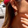 Youthway Leopard Print Acrylic Star Drop Earrings For Women  Gold Plated Stainless Steel Moon Sun Asymmetric Earrings Gift