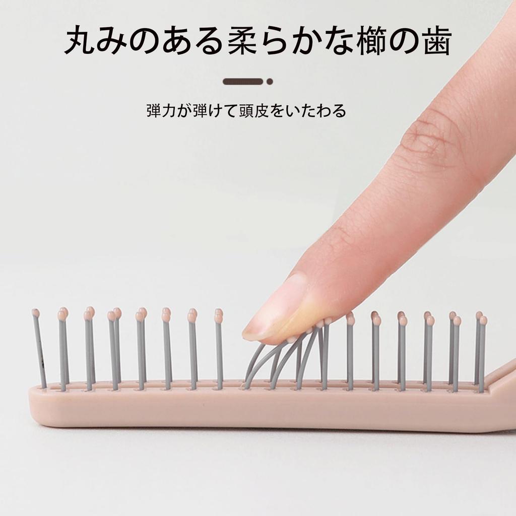 Folding Portable Leaves Hair Unfolds for Use as a Hair for Stress Pink Comb, 2-Pack, Compact, Smooth, Anti-Static, Brush, Styling, Relief,