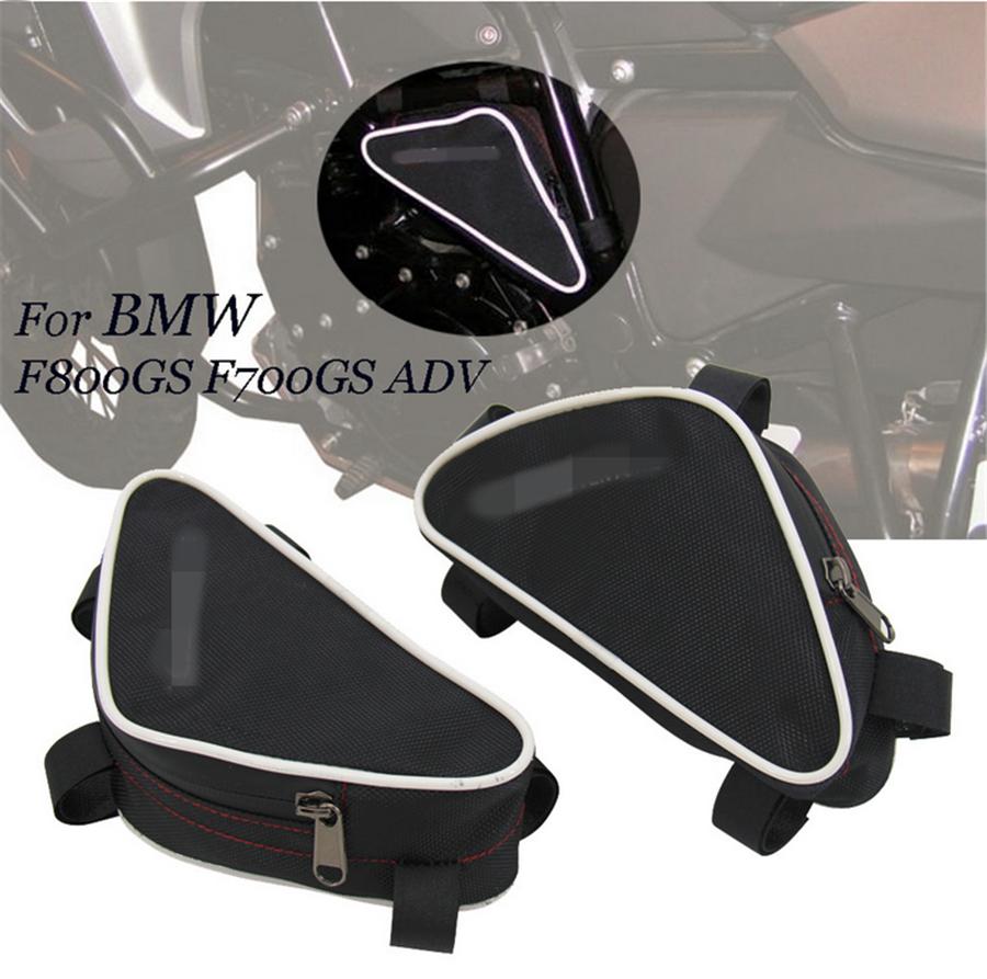 2x Waterproof Motorcycle Frame Crash Bar Placement Bag Fit For BMW F800GS F700GS