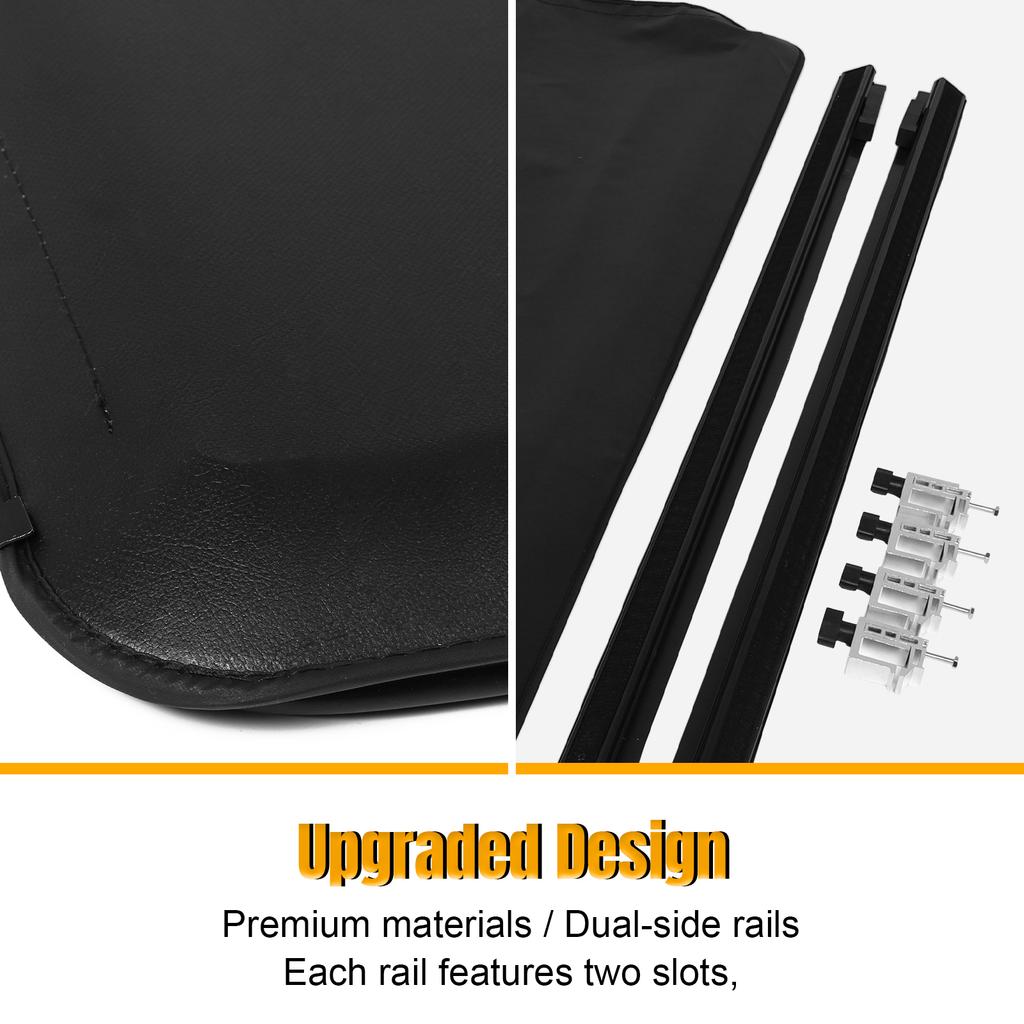 For Ford Ranger 5 Ft Pull-Lock-Go Tonneau Cover Wear Resist Soft Rear Trunk Pickup IP56 Waterproof for Truck Modified Rear Trunk