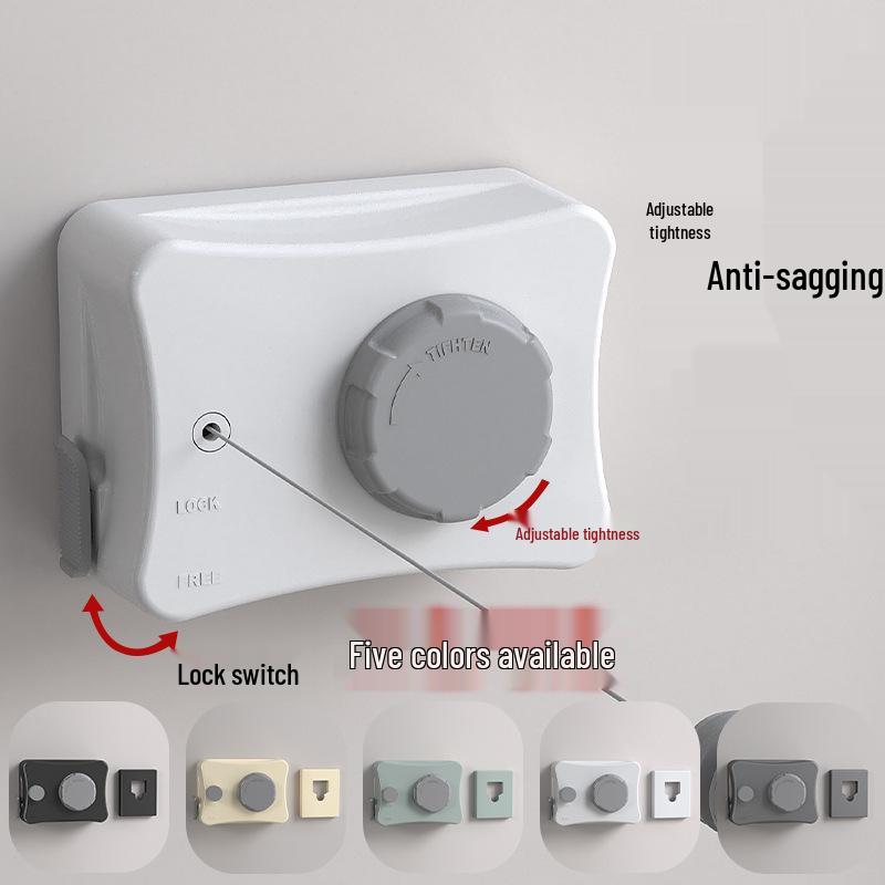 Kele Invisible Indoor Clothesline: No-Punch, Steel Wire Drying Rack for Balcony and Bathroom.