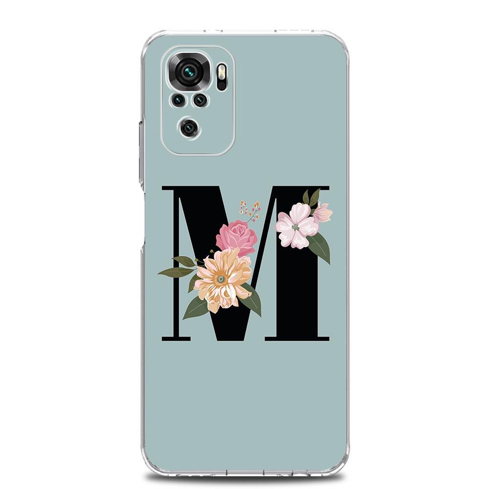

Flower Letters S Phone Case For Xiaomi Redmi Note 15 14 13 12 4G 10 11 Pro Plus 5G 14C 13C 12C 10C Clear Cover Redmi Note 15 Pro 4G