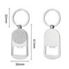 Creative Custom Laser Logo Name Keyring Practical Printing Activity Bar Ad Key Ring Chain Metal Beer Bottle Opener Keychain Gift