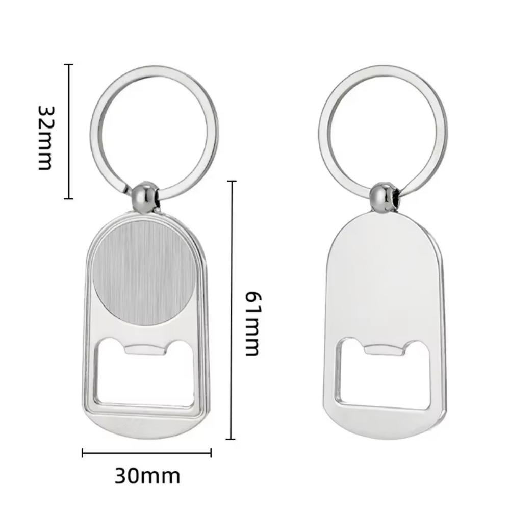 Creative Custom Laser Logo Name Keyring Practical Printing Activity Bar Ad Key Ring Chain Metal Beer Bottle Opener Keychain Gift